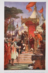König Johann unterzeichnet die Magna Carta, 15. Juni 1215, Illustration aus 